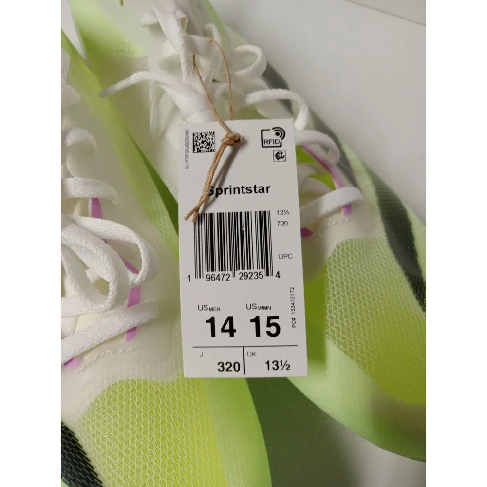 Adidas Sprintstar US Men 14‎ Track And Field Cleats Neon